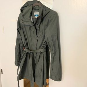 Columbia Omni Shield rain jacket trench coat style
